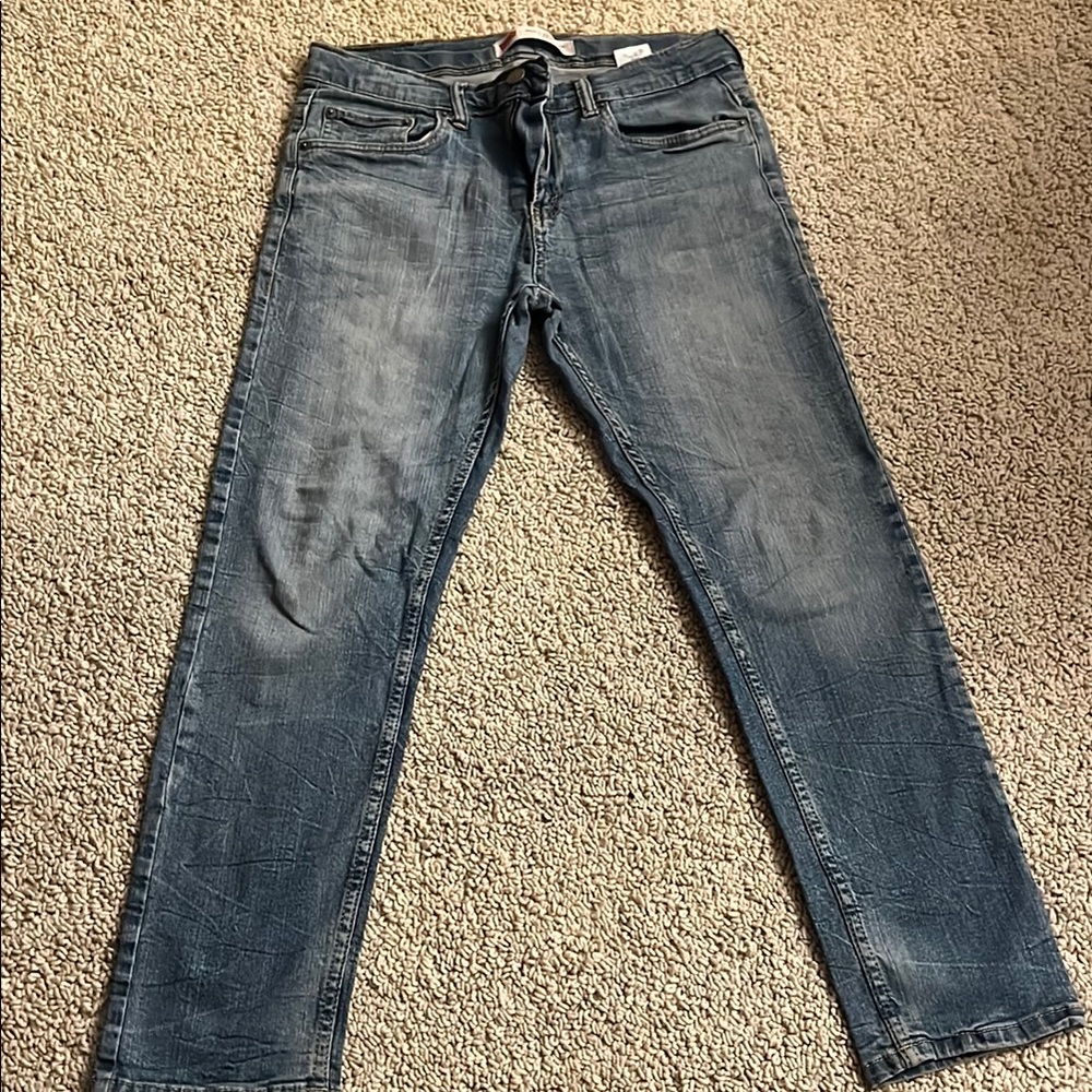 Levi's Blue Straight Leg Jeans with Classic Fading 333